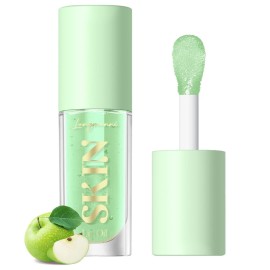 LANGMANNI Moisturizing Lip Oil,No-Sticky Lip Gloss Lip Balm Lip Care,Fruit Flavoured Lip Oil For Dry Lip\'s Moisturizing Hydrating And Nourishing ((Green Apple))