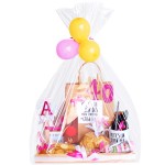 Morepack Extra Large Cellophane Bags for Gift Baskets 50x60 Inches,Jumbo Big Clear Cellophane Bags 20Pieces