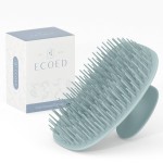 Ecoed Scalp Massager Shampoo Brush, Scalp Scrubber & Exfoliator for Dandruff Removal, Wet & Dry Dandruff Comb and Detangler for Men and Women, Suitable for Short Medium Hair (Blue)