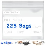 CURRAVAX Pill Bags Pack of 225- BPA Free 3 x 2.75 inch Pill Pouch - Pill Pouches for Medicine with Write on Label -Clear Ziplock Pill Baggies for Travel Medicine Organizer