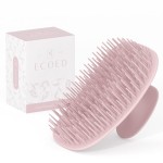 Ecoed Scalp Massager Shampoo Brush, Scalp Scrubber & Exfoliator for Dandruff Removal, Wet & Dry and Detangler for Men and Women, Suitable for Short Medium Hair (Pink)