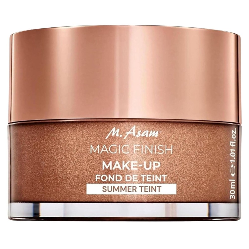 M. Asam Magic Finish Summer Teint Make-Up Mousse (1.01 Fl Oz) - 4in1 Primer, Foundation, Concealer & Powder With Buildable Coverage, Hides Redness And Dark Spots, Vegan, For Medium To Deep Skin Tones