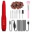 Electric Nail Drill, Professional Portable Nail Drill for Acrylic Nails, Portable Electric Nail File Kit with Drill Bits and Sanding Bands,Manicure Pedicure for Polishing,Nail Removing(Red)
