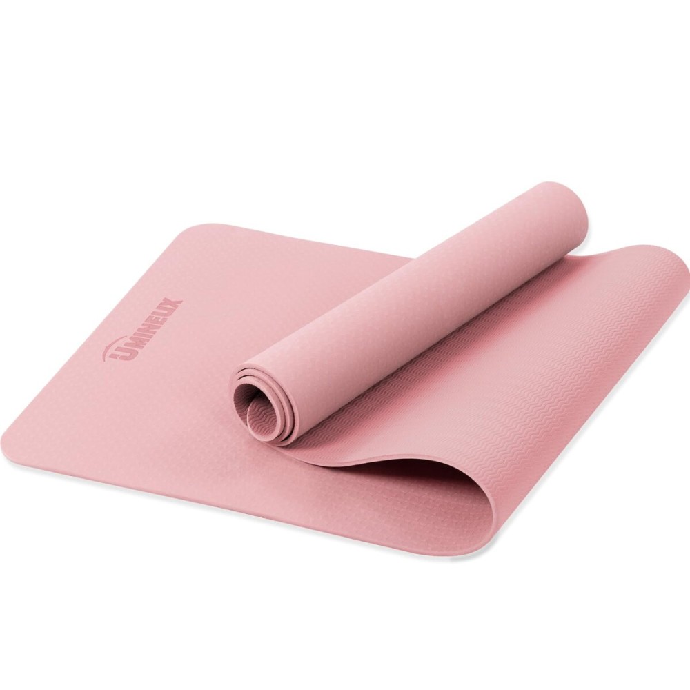 UMINEUX Yoga Mat Extra Thick 1/3\'\' Non Slip Yoga Mats for Women Eco Friendly TPE Fitness Exercise Mat with Carrying Strap & Storage Bag