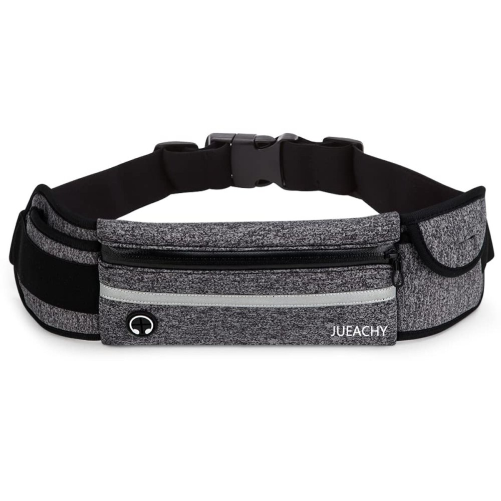 Jueachy Running Belts for Women Waterproof Fanny Pack Running Waist Pouch Phone holder Adjustable Sports Money Belt with Headphone Port