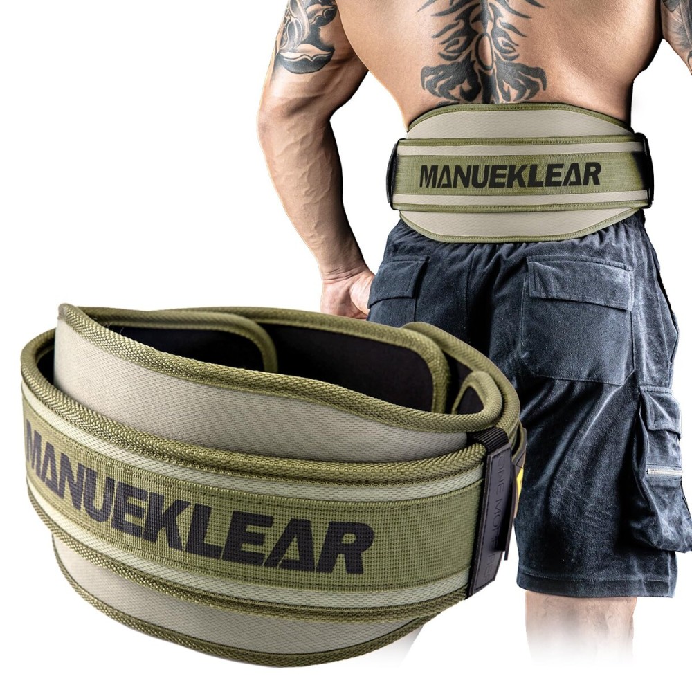 Weight Lifting Belt, Lifting Belts for Women Men,MANUEKLEAR Weightlifting Belt Quick Locking Back Support for Bodybuilding, Fitness, Powerlifting, Cross Training, Squats, Workout, Exercise (Olive Drab, XL40-45inches)