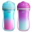 Chicco Double-Wall Insulated Sippy Cup with Bite-Proof Rim Spout and Spill-Free Lid 9oz. | Top-Rack Dishwasher Safe | Easy to Hold Ergonomic Indents | Pink/Teal/Purple Ombre, 2pk | 12+ months