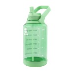 Takeya Tritan 64 oz Motivational Water Bottle with Straw Lid - Durable, BPA-Free - With Time Marker - Leakproof & Non-Slip Bumper - Pistachio Green