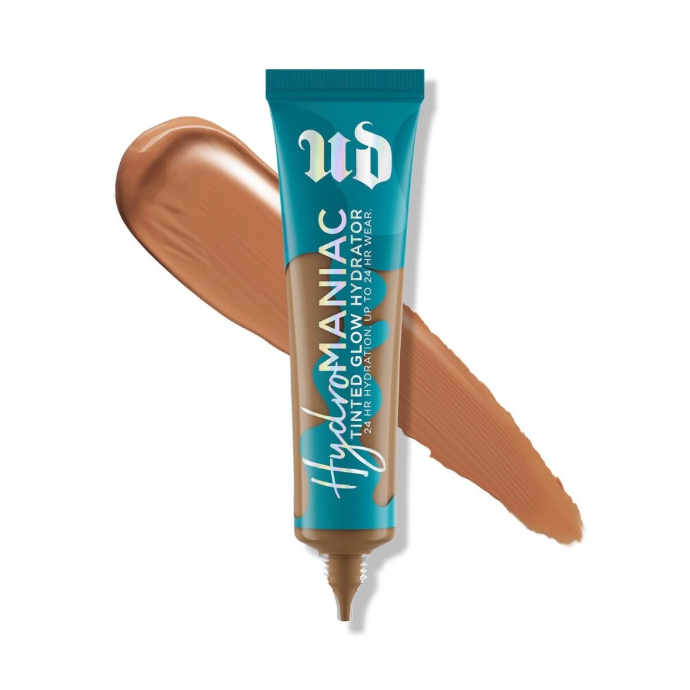 Urban Decay Hydromaniac Dewy Foundation (55 Medium Deep Neutral), Hydrating Tinted Moisturizer for Dry Skin, Buildable Medium Coverage, Non-comedogenic, Vegan, Cruelty-free - 1.1 fl oz