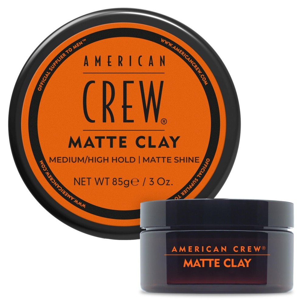 American Crew Men\'s Hair Matte Clay, Like Hair Gel with Medium/High Hold, Stocking Stuffer for Him, 3 oz