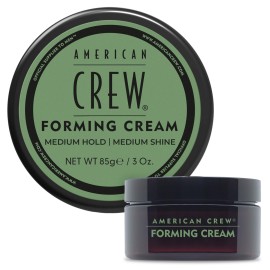 American Crew Men\'s Hair Forming Cream, Like Hair Gel with Medium Hold & Medium Shine, Stocking Stuffer for Him, 3 oz