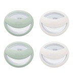 NUK Perfect Match Silicone Newborn Pacifier, for Ages 0-6m, 4 Pack, Green & White