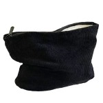 SxoSyo Cosmetic Bags for Women Makeup Bag Large Capacity Purse Travel Toiletries Zipper Storage Pouch Make up Brushes Organizer for Gifts (Corduroy, Black)