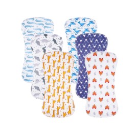 Gelisite 6 Pack Cotton Baby Burp Cloths Extra Absorbent Soft for Baby Boys and Girls (Multi03)