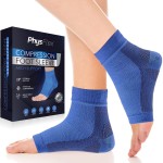 Compression Socks 20-30mmHg for Plantar Fasciitis, Achilles Tendonitis Relief - Ankle Compression Sleeve for Heel Spurs, Foot Swelling & Fatigue - Arch Support Brace for Everyday Use (1 Pair)