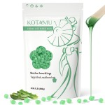 KOTAMU Wax Beads 1lb Aloe Vera Hard Waxing Beans for Hair Removal, Sensitive Skin Waxing Pearls for Women & Men Thick & Stubborn Hair, Hardwax Refill for Arms Legs Face Brazilian Bikini Home Waxing