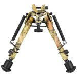 CVLIFE 6-9 Inches Picatinny Bipod Adjustable Spring Return with Picatinny Adapter (Camo, 6\'\'-9\'\')