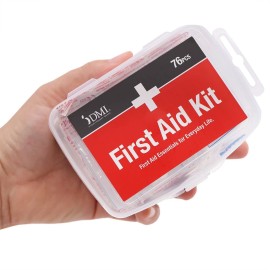 DMI 76-Piece First-Aid Kit, Portable All-Purpose Use for Minor Cuts and Scrapes, Durable Water-Resistant Case, Convenient and Portable for Travel, FSA & HSA Eligible