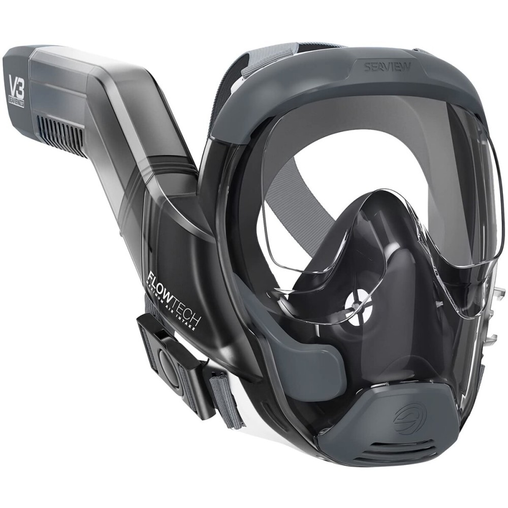 Seaview 180 V3 Full Face Snorkel Mask Adult- The V3 is The Perfect Snorkeling Gear for Adults- Snorkel Mask with 180 Panoramic Viewing and Up to 600% Easier Breathing- Patented Flowtech Air Intake
