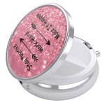 Nipichsha Pill Box, Small Pill Case for Purse & Pocket, Cute Travel Medicine Organizer, Portable Medicine Container Holder to Hold Vitamins, Medication, Fish Oil & Supplement, Work Hard