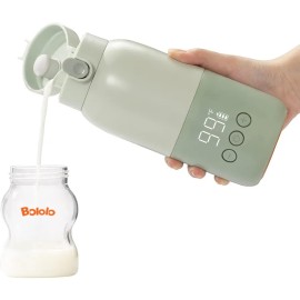 BOLOLO Portable Bottle Warmer for Travel, Super Fast Charging, Instant Breastmilk, Formula, Water, Milk Warmer with 10 Ounces Big Capacity, Baby Flask for Vehicle,car,Airplane Journey