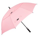 G4Free 68 Inch Automatic Open Golf Umbrella Extra Large Oversize Double Canopy Vented Windproof Waterproof Stick Umbrellas (Light Pink)