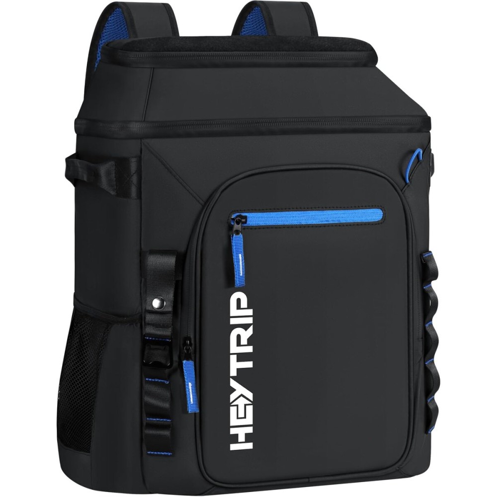 Heytrip Cooler Backpack 54 Cans Insulated Cooler Bag, Keep Freeze for 20 Hours, Waterproof & Leak-Proof Cooler with Multi-Compartments(Black)