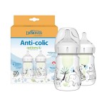 Dr. Brown\'s Anti-Colic Options+ Wide-Neck Baby Bottle Designer Edition Bottles, Jungle Decos, 5 oz/150 mL, Level 1 Nipple, 0m+, 2-Pack