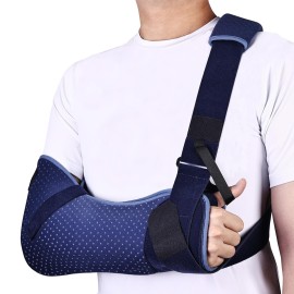 Willcom Arm Sling for Shoulder Injury with Waist Strap - Immobilizer Brace Support for Sleeping, Rotator Cuff Surgery (Comfort Version, Right, Small, 20-30.5 inch)