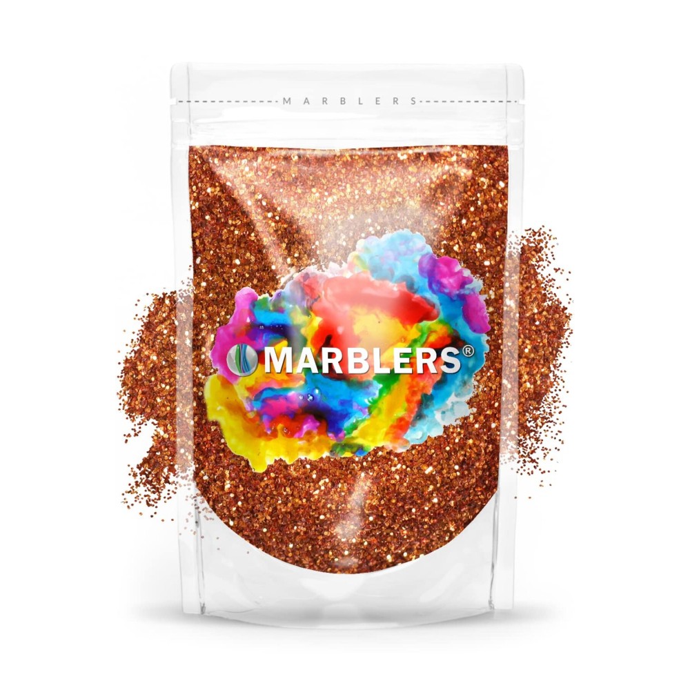 MARBLERS Twinkle Glitter [Copper] 3oz (85g) | Fine | Non-Toxic, Vegan, Cruelty-Free | Face, Body, Eyeshadow, Hair, Festival, Party Makeup | Nail Art, Polish | Resin, Tumbler, Slime, Craft