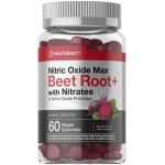 Horbach Nitric Oxide Beet Root Gummies | 60 Count | with Nitrates | Strawberry Flavor | Vegan, Non-GMO, Gluten Free Supplement