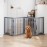 Mino Kesper Dog Gates for Doorways 74-Inch Wide Freestanding Pet Gates for Dogs 24-inch Tall Dog Gates Indoor Stair House