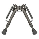 Feyachi Rifle Bipod - 6-9 Inch Tactical AR Bipods Compatible with M Lock Lightweight Low Profile Mount Adjustable Folding Benchrest Stand for Hunting & Shooting & Airsoft Replica & Range Training