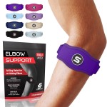 Sleeve Stars Tennis Elbow Brace for Women - Adjustable Tennis Elbow Strap, Golfers Elbow Brace for Men, Counterforce Brace for Tendonitis Relief, Fits 9-23 (Pair/Dark Purple)