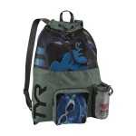 TYR Big Mesh Mummy Backpack for Swim, Gym and Workout Gear, Black, 40-Liter Capacity