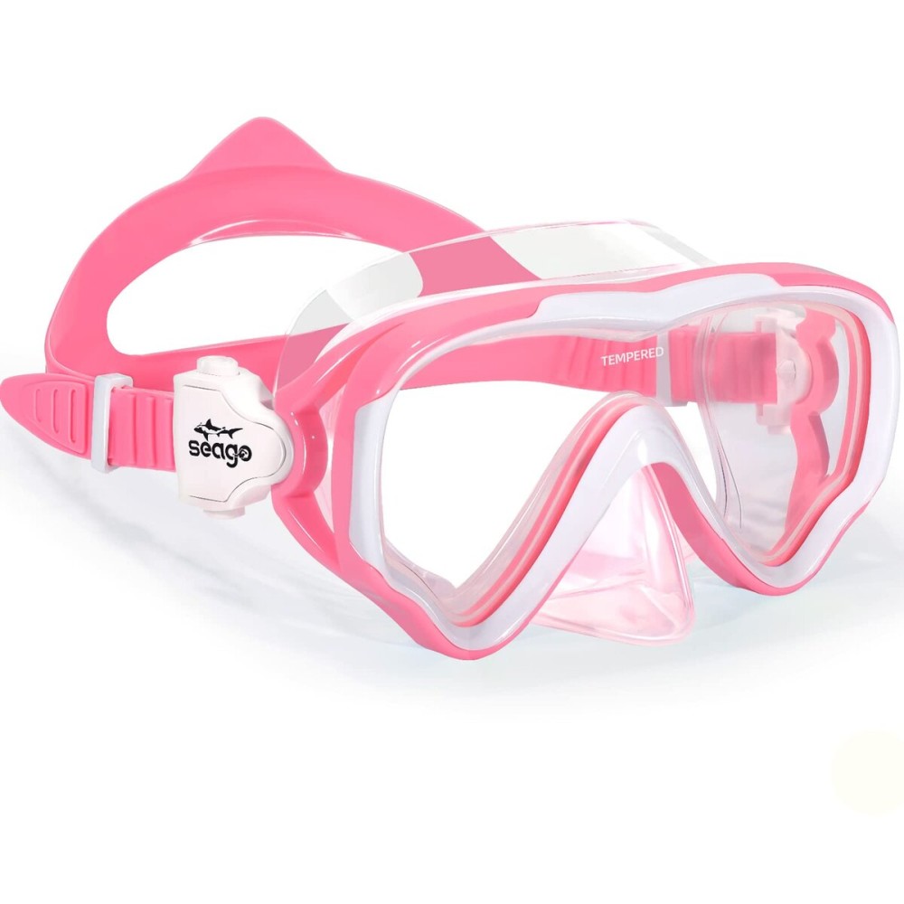 Seago Kids Swim Goggles Swimming Goggles for Kids Boys Girls Toddlers Youth 5-15 Anti-Fog 180 Clear Goggles No Leak Pool Underwater Swim Goggles with Nose Cover Swimming Diving Equipment