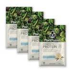 PlantFusion Complete Vegan Protein Powder Sample Packets - Plant Based Protein Powder Packets to-Go with BCAAs and Pea Protein - Keto, Gluten Free, Non-Dairy, No Sugar (Vanilla Pack of 4)
