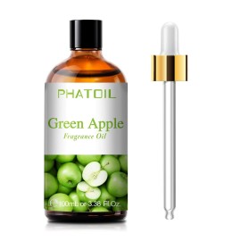 PHATOIL 3.38FL.OZ Green Apple Fragrance Oils for Aromatherapy, Essential Oils for Diffusers for Home, Perfect for Diffuser, Yoga, DIY Candle and Soap Making - 100ml