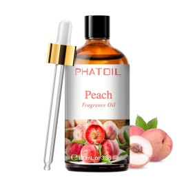 PHATOIL 3.38FL.OZ Peach Fragrance Oils for Aromatherapy, Essential Oils for Diffusers for Home, Perfect for Diffuser, Yoga, Skin Care, DIY Candle and Soap Making - 100ml