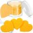 Nuenen 60 Pieces Facial Sponges with Container, Heart Shape Compressed Face Sponges Natural Cleaning Pads for Washing Face Cleaning Exfoliating Esthetician Makeup Removal(Yellow)