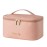 KITENROM Makeup Bag Portable Travel Cosmetic Bag with Brush HolderWaterproof Make Up Bag For Women with Handle Root Pink