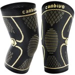 CAMBIVO Copper Knee Braces for Men and Women (2 pack) -Knee Supports Copper Compression Knee Sleeve for Knee Pain, Arthritis, Sports and Recovery Support