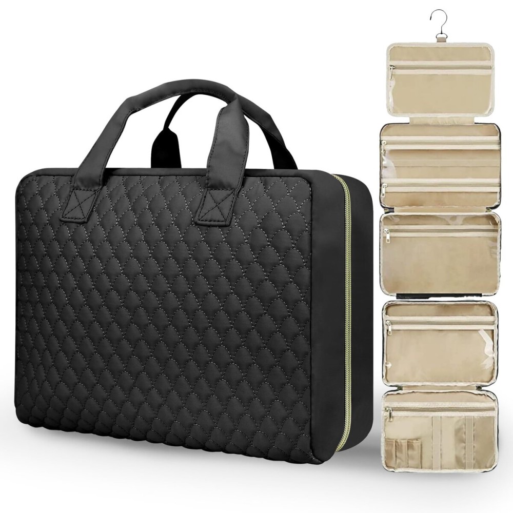 urophylla Detachable Travel Toiletry Bag for Women - Large Toiletry Bags for Traveling Women - Hanging Makeup Cosmetic Bag, Organizer for Travel Accessories Cruise Essential - Travel Size Toiletries