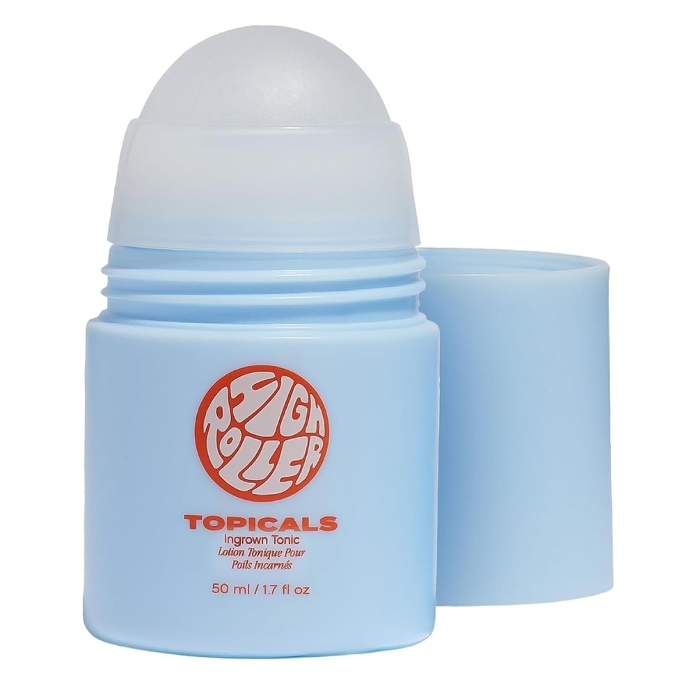 Topicals High Roller Ingrown Hair Serum | Roll-on Tonic to Soothe and Calm Irritated Skin on Face, Armpits and Bikini Areas | Contains Salicylic and Glycolic Acid | Vegan and Cruelty-Free (1.7 Fl Oz)