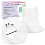 Nenesupply 2nd Generation 21mm Flange Inserts Compatible with 24mm Flange of Elvie Stride Spectra Momcozy Willow Reduce 24mm to 21mm Not Original Elvie Pump Parts