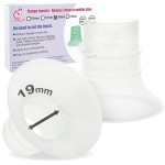 Nenesupply 2nd Generation 19mm Flange Inserts Compatible with 24mm Flange of Elvie Stride Spectra Momcozy Willow Reduce 24mm to 19mm Not Original Elvie Pump Parts