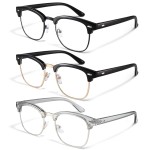 racico Blue Light Glasses for Men & Women - Mixed Material + Metal Frames with UV Protection Coating