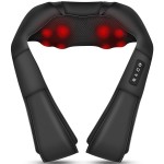 Shiatsu Neck and Back Massager with Heat, Electric Deep Tissue 4D Kneading Massage Pillow for Shoulder, Leg, Body Muscle Pain Relief - Best Gifts for Women Men Mom Dad