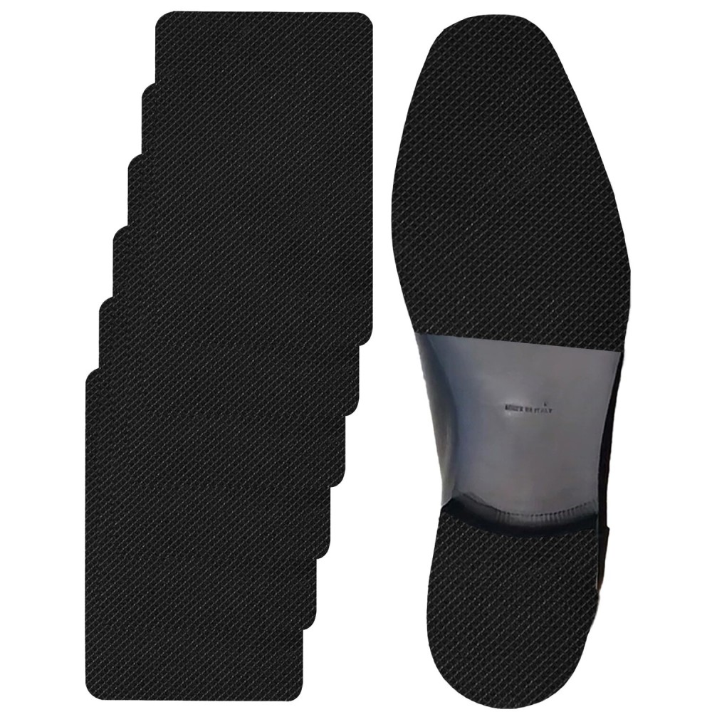 CZBYXA12 Black Shoe Sole Protector,Anti Slip Shoe Grips on Bottom of Shoes - Bottom Protector - Sole Guard - Non-Slip Shoe Pads for High Heels (6x4 Black-3Pairs)
