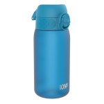 Ion8 Small Water Bottle, 350 ml/12 oz, Leak Proof, Easy to Open, Secure Lock, Dishwasher Safe, BPA Free, Carry Handle, Hygienic Flip Cover, Easy Clean, Odor Free, Carbon Neutral, Blue